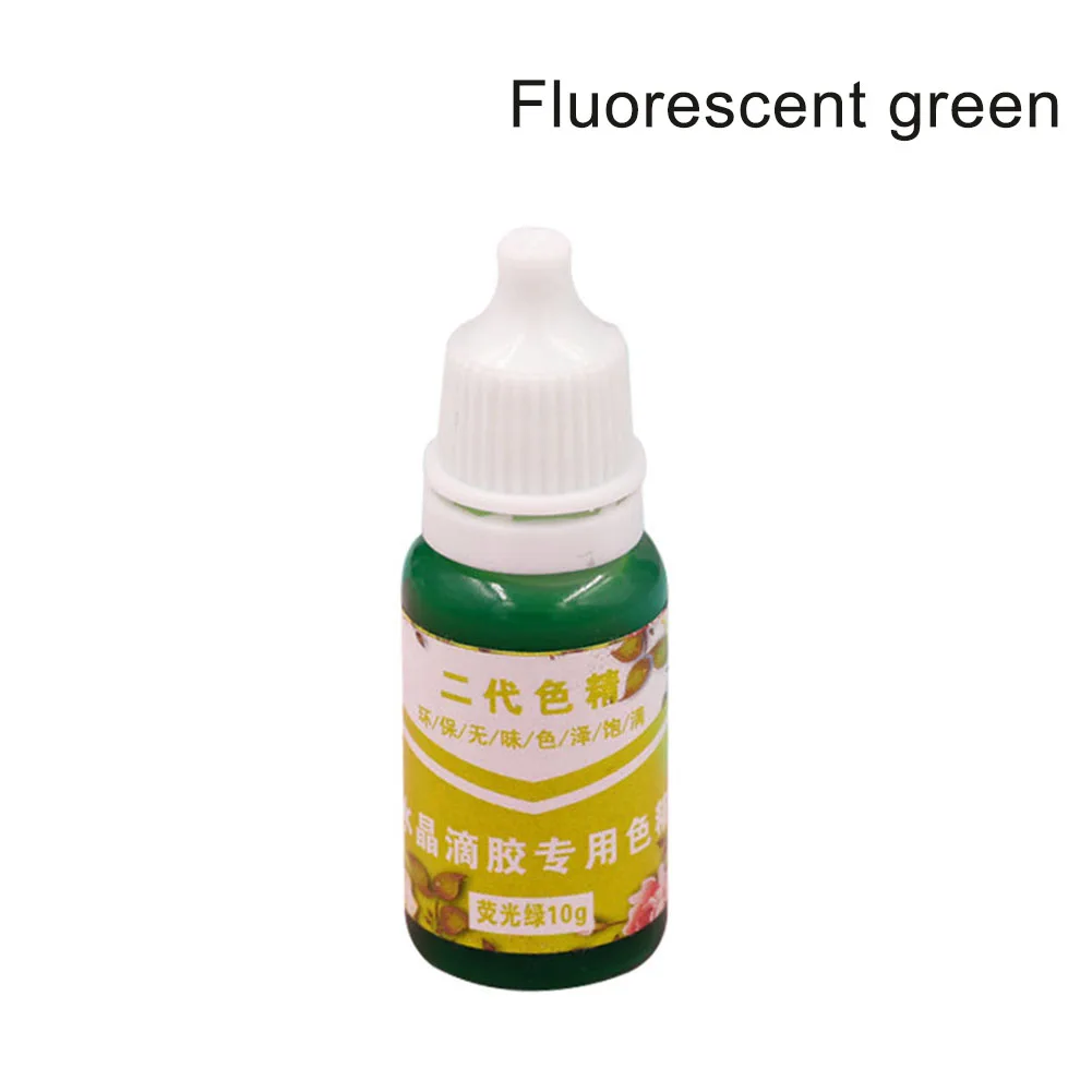 High Concentration UV Resin Liquid Pearl Color Dye Pigment Epoxy for DIY Jewelry Making Crafts GHS99 - Цвет: Fluorescent green