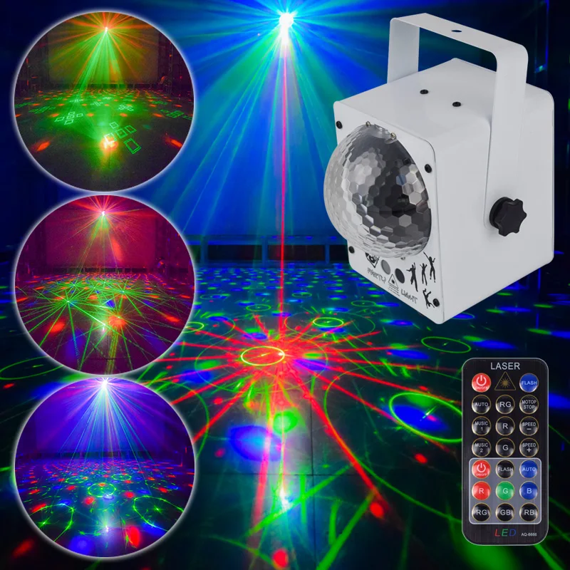 Лазерный RGB проектор YSH для дискотеки праздвечерние чный светильник с диджейским