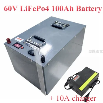 

60v 100Ah 150Ah LiFePo4 Battery Deep Cycle electric scooter For power station solar energy 36V 48V EV RV storage +10A charger