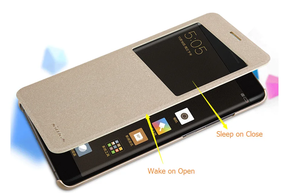 

Leather Case For Xiaomi mi Note 2 Nillkin Sparkle Flip leather case with smart sleep wake function cover For Xiaomi mi Note 2