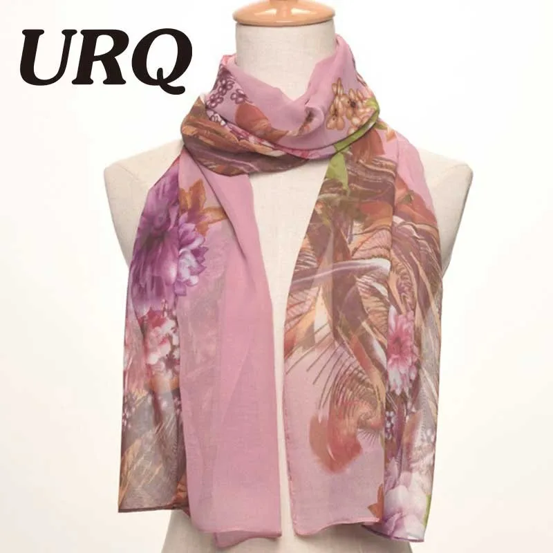 Brand Design new large chiffon silk scarves women soft flower scarves