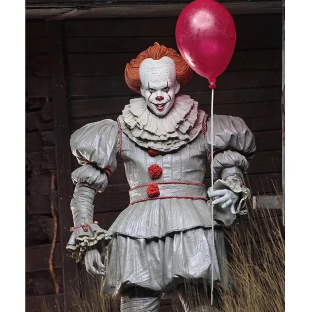 

18cm 7inch Neca Stephen King It Pennywise Joker Clown PVC Action Figure Dolls Halloween Day Christmas Gift
