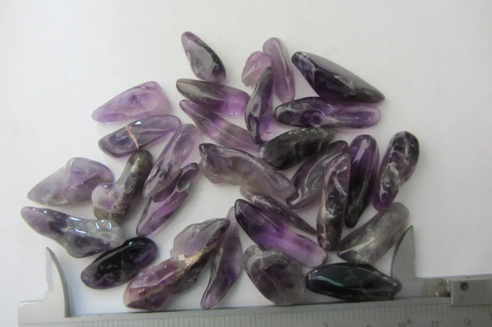 100g Natural Crystal quartz Polishing Banded Amethyst Raw Stone Healing