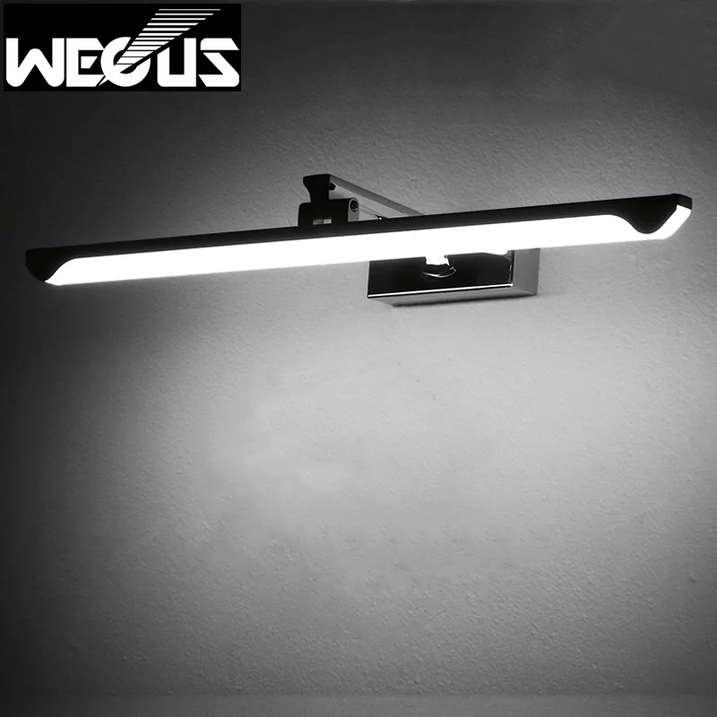 

Novel rotatable mirror light stainless steel+acrylic bathroom wall lamp adjustable reading picture lighting