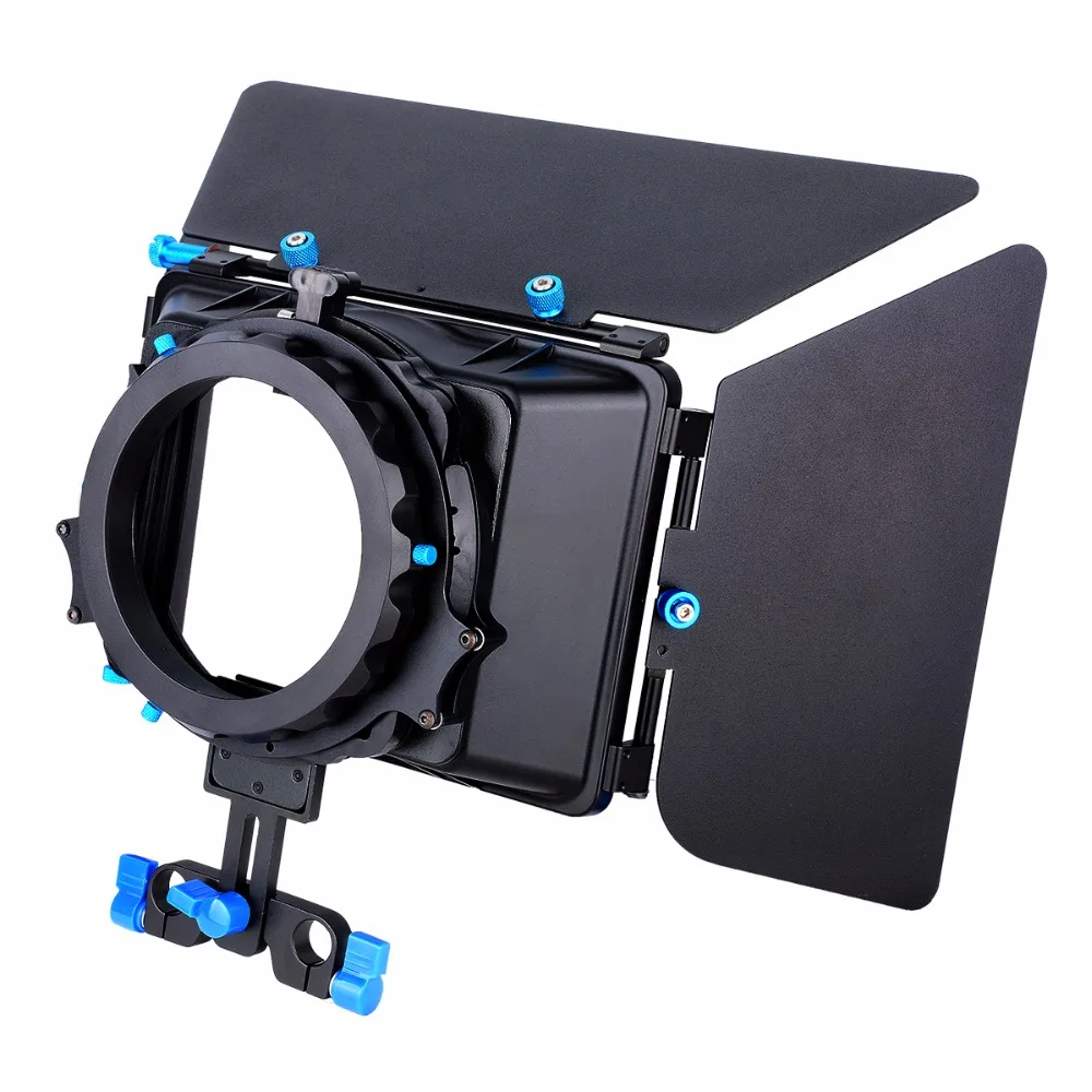 

YELANGU Aluminum Alloy Swing-away Design Matte Box with Filter Tray,Fit 15mm Rail Rod Rig,for DSLR Camera,Camcorder Video