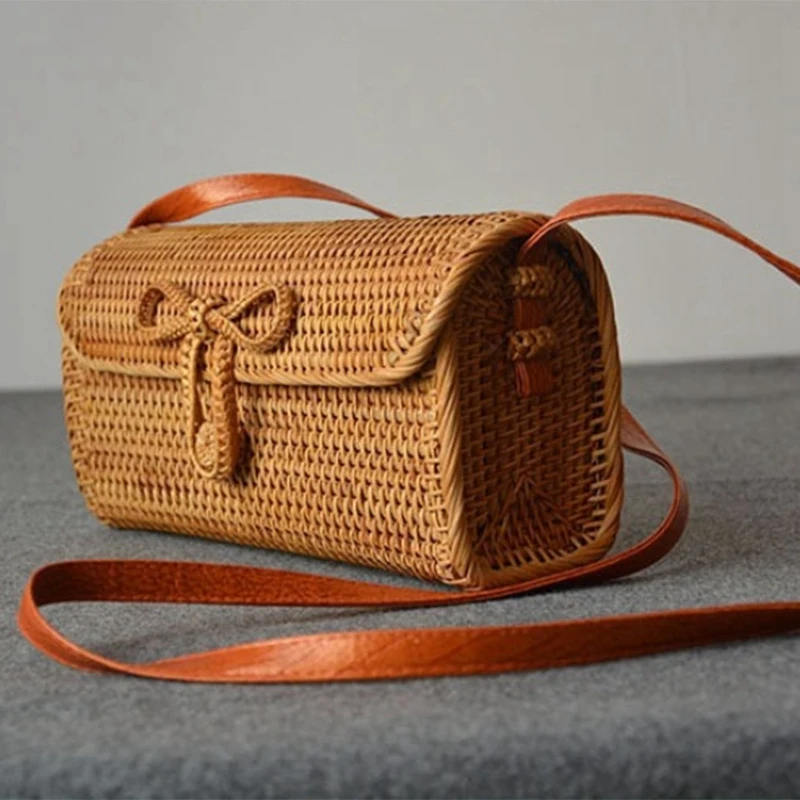 Соломенная Сумка для женщин Ротанговые сумочки летние Тканные пляжная сумка для дам Babi плетеная Сумка из ротанга женский Sac Богемия сумка