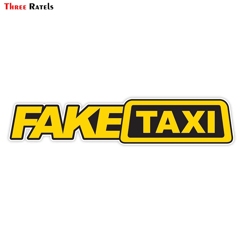 Three Ratels LCS618# 23.5x5cm Fake Taxi Поддельные такси полноцветные наклейки на авто машину