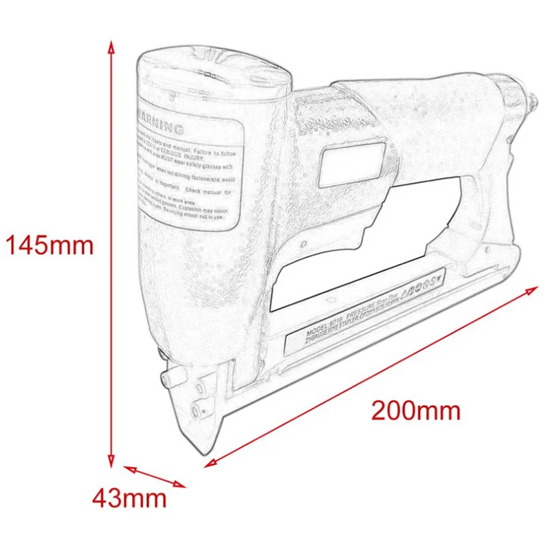 1/2 Inch Pneumatic Air Stapler Nailer Fine Stapler Tool For Furniture Blue Nailer Tool 4-16Mm Woodworking Pneumatic Air Power