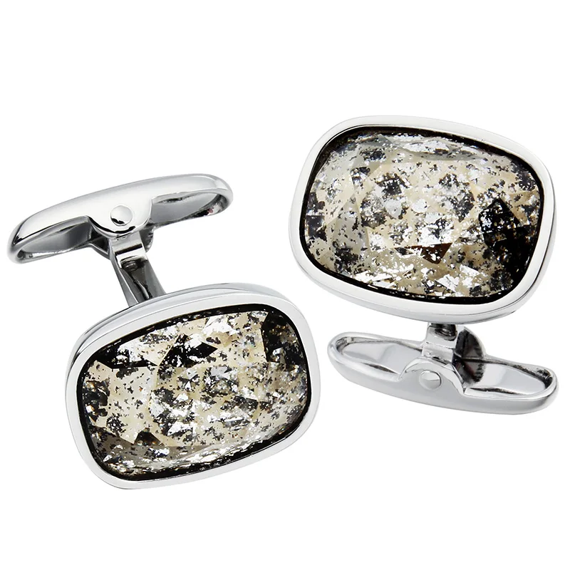 

Luxurious Clear Swarovski Crystal Cufflinks for Ripe Men With Gift Box Hawson