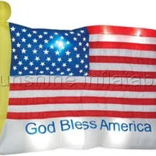 По индивидуальному заказу различные гигантские надувные флаги 13' Отечественной надувная лодка с изображением американского флага со светом