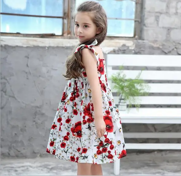 Summer My Little Princess Toddler Baby Girls Floral Flower Print Dress Clothes Beach Outfits Clothes Dresses 2 8 Years Old Dresses Aliexpress