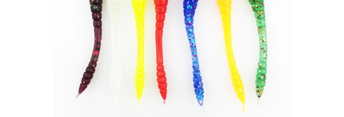 Mini Micro Soft Lure Soft Bait Rock Fishing Lures 4.5cm 0.4g 105pcs Worm Sandworms Swimbait Fishing Tackle  (12)