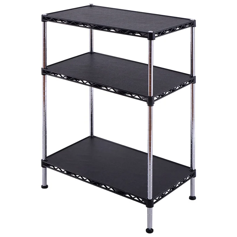 cheap 3 Tiers Adjustable Storage Rack Display Shelf Bookcases Standing Shelves for Living Bedroom Room Kitchen Office HW54068