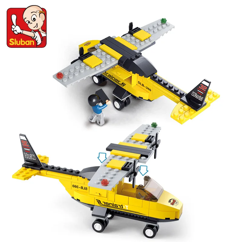 

S Model Compatible with Lego B0360 110pcs Aircraft Trainer Models Building Kits Blocks Toys Hobby Hobbies For Boys Girls