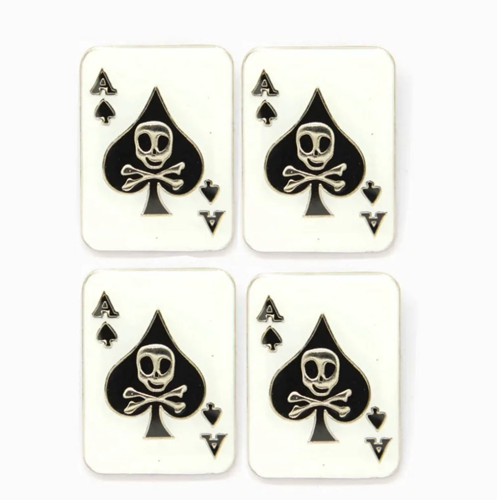 

Lots 5pcs Ace of Spades Gambler Lapel / Hat / Cap / Tie Pin Badge - Brooch - Poker - New Fans Gifts Jewelry 2.6 X 1.9 CM