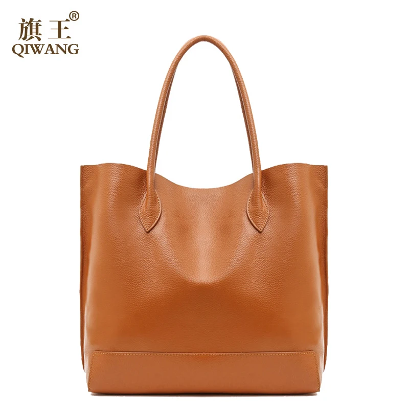 

Qiwang Ladies Casual Tote Composite Bag Designer Large Bucket Women Shoulder Bags Luxury Leather Handbags Female Retro Messenger