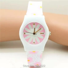 Модные женские милые розовые Дизайнерские наручные часы с цветочным принтом, продвижение, Студенческая девушка, высококачественные кварцевые часы с японским механизмом