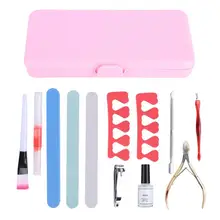 Набор для акриловых ногтей 12 шт./компл. пластиковый маникюрный набор инструментов Шлифовальная Пилка Для ногтей файлы буферный блок маникюрные инструменты