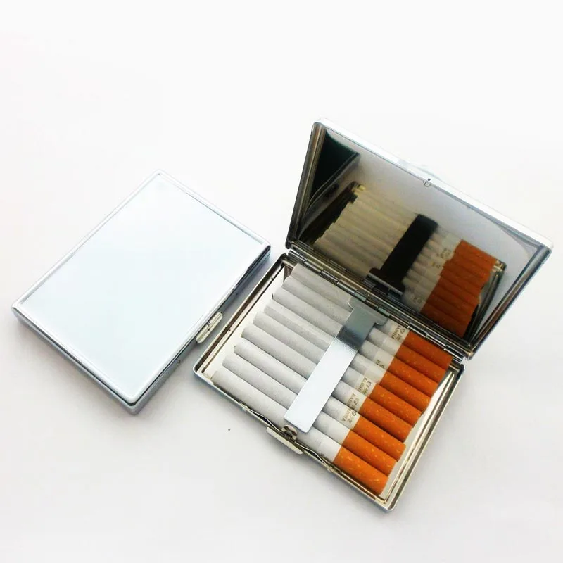 

12Pcs Blank 9 Cigarettes Box Case Stainless Steel Tobacco Tube Storage Pocket Box Holder Handy Portable DIY- Free Shipping