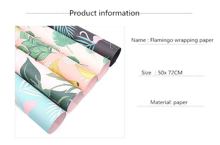 5 шт. в тропическом стиле Фламинго оберточная бумага ручной работы DIY скрапбук декоративные поделки бумага подарок на день рождения букет оберточная бумага