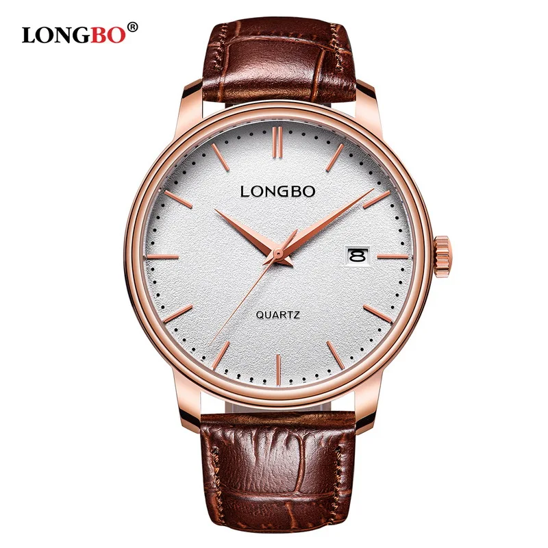 

LONGBO Fashion BrandLeather Couples Wristwatches Mens Women Watches Date Calendar Waterproof 5020