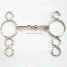 Нержавеющая сталь Континентальный кляп бит свободное кольцо бит конское оборудование 5 дюймов мундштук конский бит(H0916