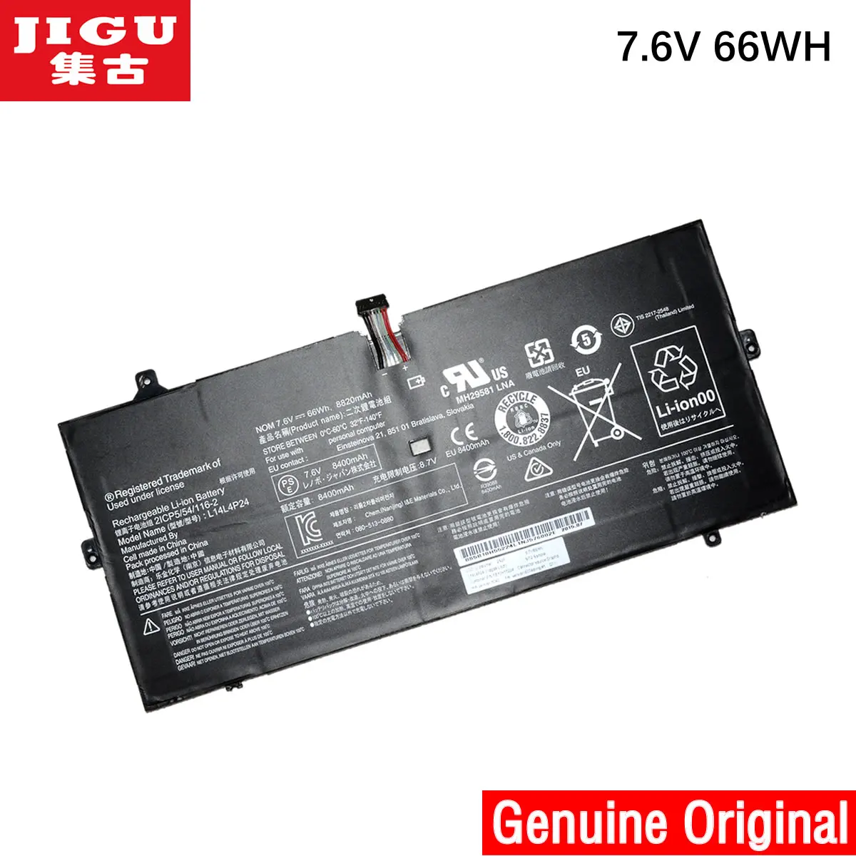 JIGU Оригинальный аккумулятор для ноутбука L14M4P24 L14L4P24 LENOVO YOGA 4 Pro 900 IFI ISE 13ISK|laptop