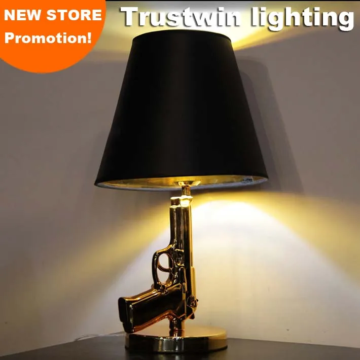 Foyer Reading sitting living room decorative Modern desk table lamp gun pistol bedside table