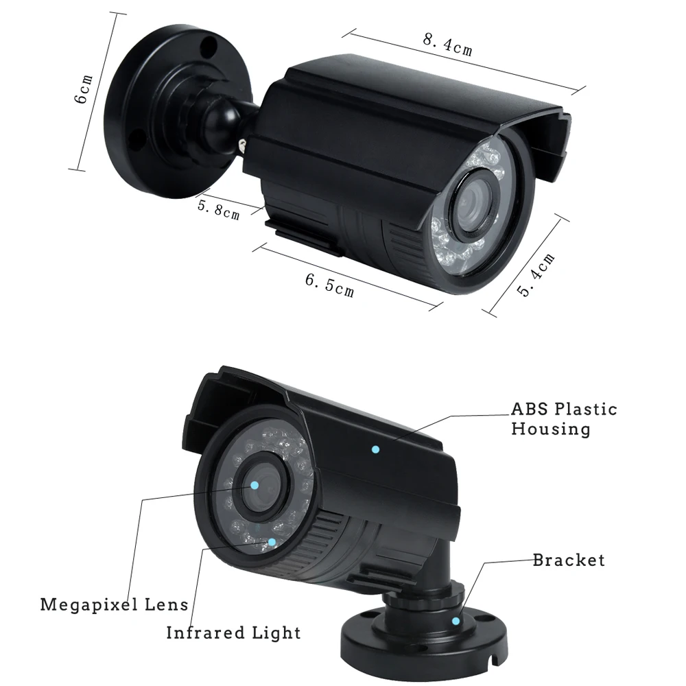 Hamrolte CCTV Системы 4CH 1080N DVR 4CH 1080 P 2,8 мм Широкий формат 1080 P пуля AHD Камера Системы xmeye удаленного доступа