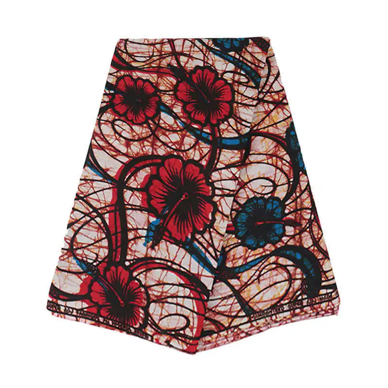 Цветочный Анкара швейная ткань для женщин платье костюм головной убор новая нигерийская ткань из восковой ткани Африканский принт батик ткань