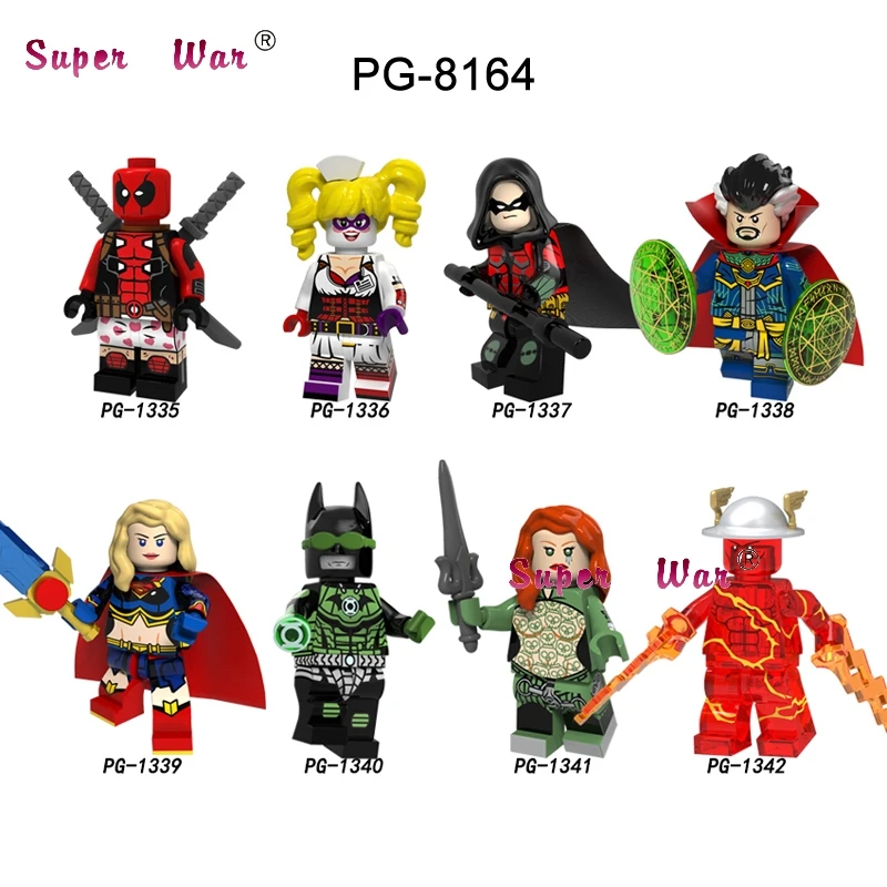 

1Set DC Comics Series 5 Aquaman Wonder Woman The Flash Cyborg Superman Batman Shazam building blocks toys for children
