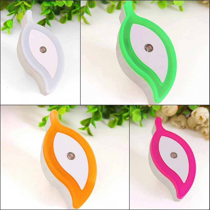 

EU US Plug Night Light Leaves Aura Motion Sensor LED Night Light Lamp Induction Leaf Shape Halo Lamp LED Home Bedroom Wall Lamps