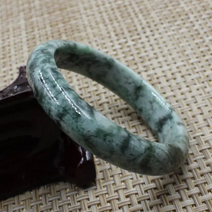 

62mm Certified Grade "A" Natural Green stoneite stone Gems Bracelet Bangle 3575