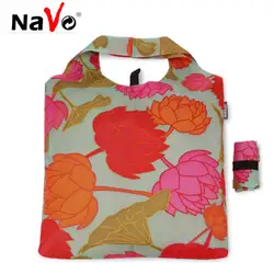 NAVO Складная хозяйственная сумка эко шоппер многоразовый для похода в магазин, сумка для продуктов для супермаркета цветок лотоса печать