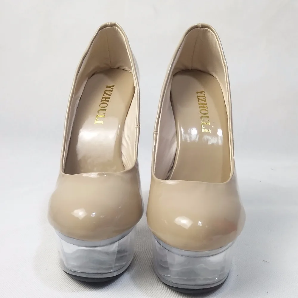 Ultra high heel waterproof platform shoes 15cm thin with hate sky-high crystal heel shoes new Dance Shoes