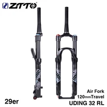 UDING 32 RL 120mm Air 29 29er Inch Fork Suspension Lock Straight Tapered Thru Axle QR Quick Release for MTB Bicycle