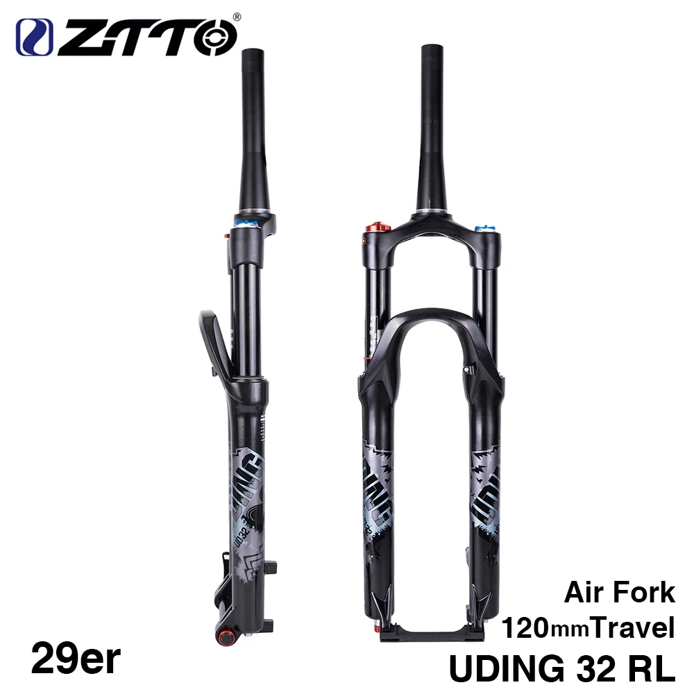 Kopen UDING 32 RL 120mm Air 29 29er Inch Vork Schorsing Lock Rechte Taps Steekas QR Quick Release voor MTB fiets