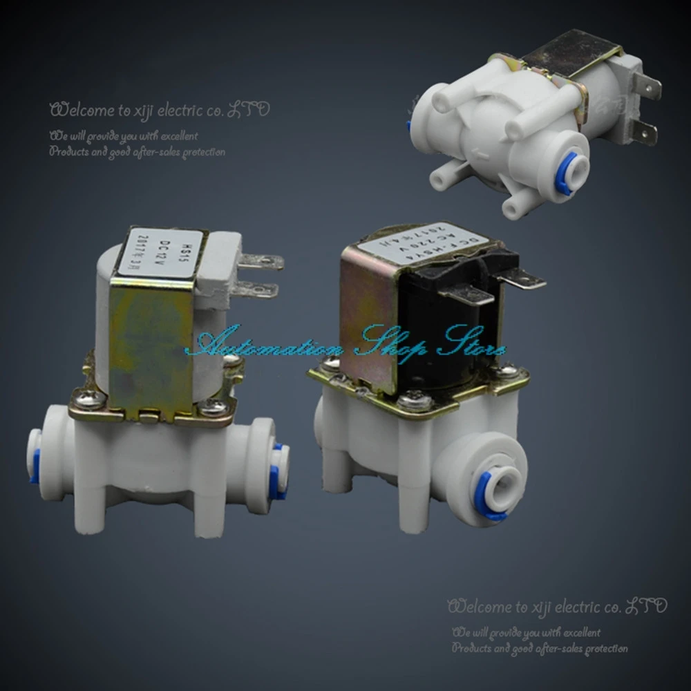 Магнитный клапан Соленоидный клапан очиститель воды клапан 12Vdc 24Vdc N/C N/O id6.35 мм Быстрый толчок в подключении 1/4 для RO машины