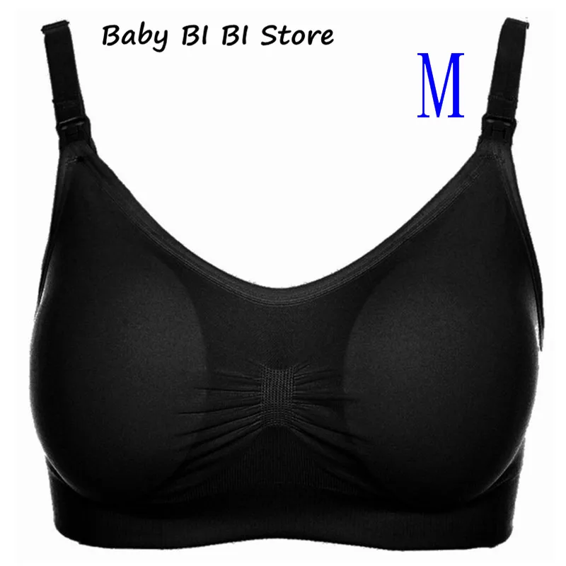 Black-M Женский нейлоновый бюстгальтер для кормящих мам Бюстгальтер для кормления грудью без косточек пуш-ап Новинка - Цвет: Black-M