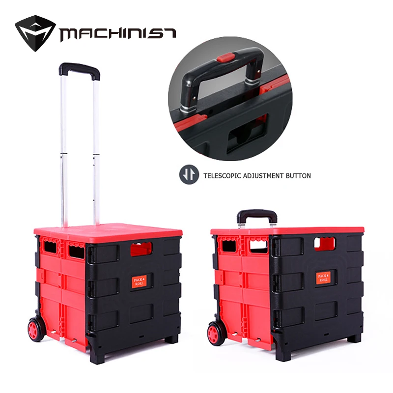 

1pc Car trunk storage box plastic multi-function storage box compartment folding car tail box With tie rods and wheels movable