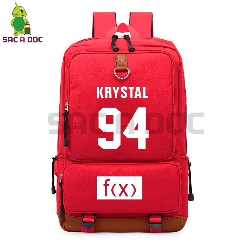 

Kpop F(x) Backpack Krystal Amber Printed Canvas Travel Bag High School Students Book Bag Women Men Fashion Laptop Backpack