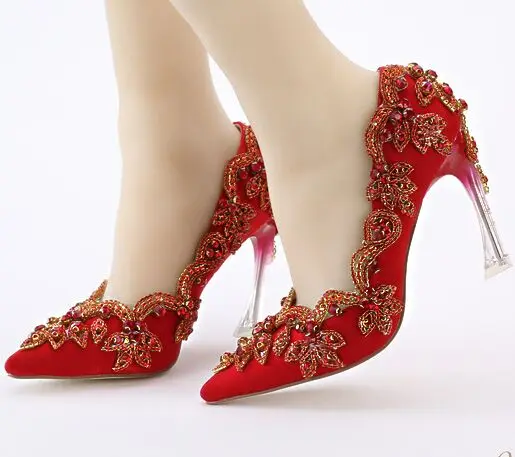 red evening dress shoes