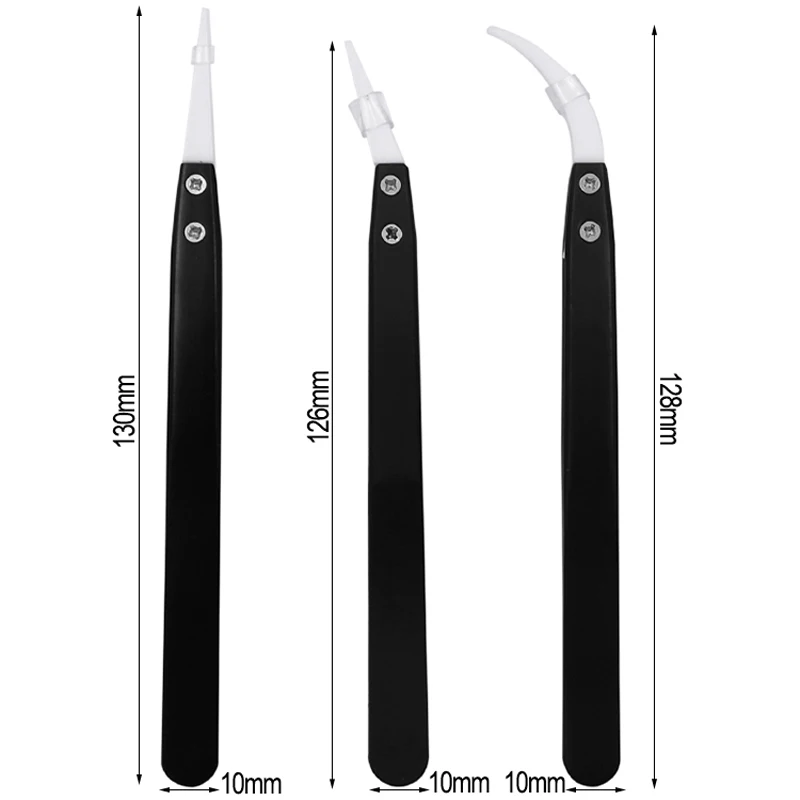 

High-precision Anti-Static Ceramic Tweezers Electronic Cigarette Industrial Ceramic Tweezers Tool with Insulated Pointed