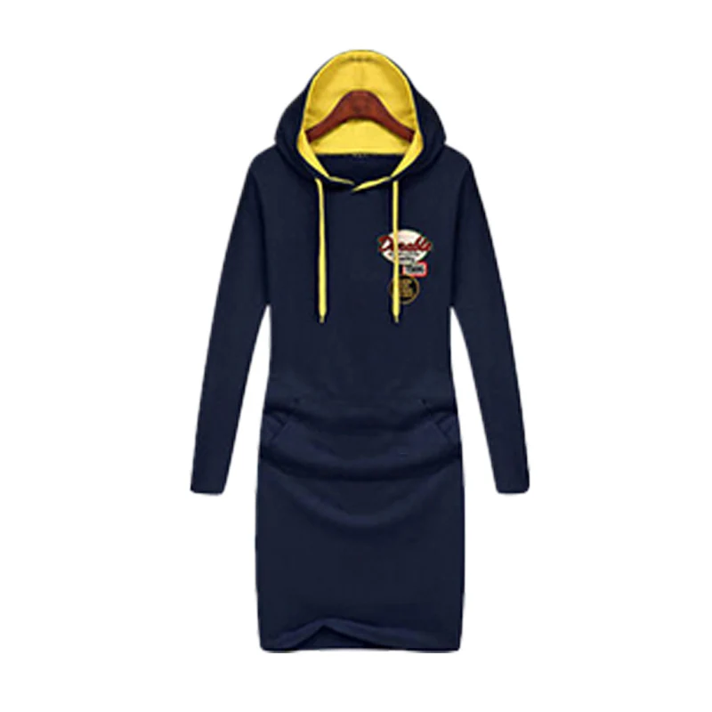 Женское свободное платье футболка с длинным рукавом большого размера|hooded dress|print