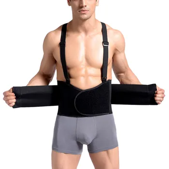 Orthopedic Corset Back Support Belt Men Lumbar Support Adjustable Neoprene Double Pull Posture Corrector Back Braces S-XXL Y002