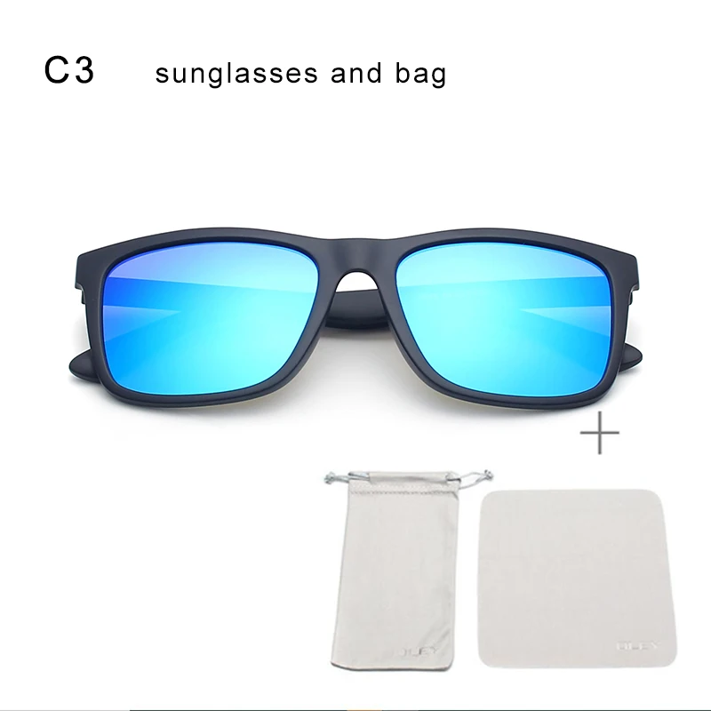 Бренд OLEY, ультра-светильник, квадратные поляризованные солнцезащитные очки only17g, модная цветная пленка, UV400, унисекс, очки для вождения, рыбалки, антибликовые - Цвет линз: Y4937 C3