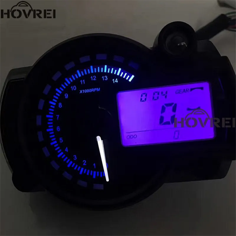 

7 color AdjustableMotorcycle Meter KTM Universal Refit Meter LCD digital speedometer odometer bike tachometer backlig