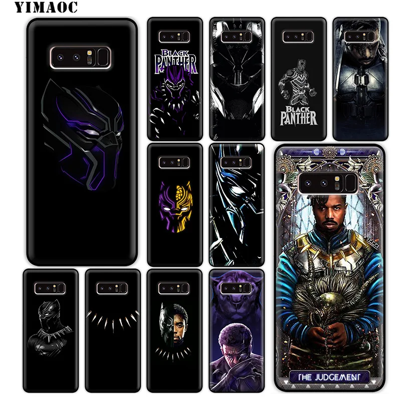 Мягкий силиконовый чехол YIMAOC Black Pather Marvel для samsung Galaxy S10 S10e S9 S8 Plus S7 S6 Edge J6 |