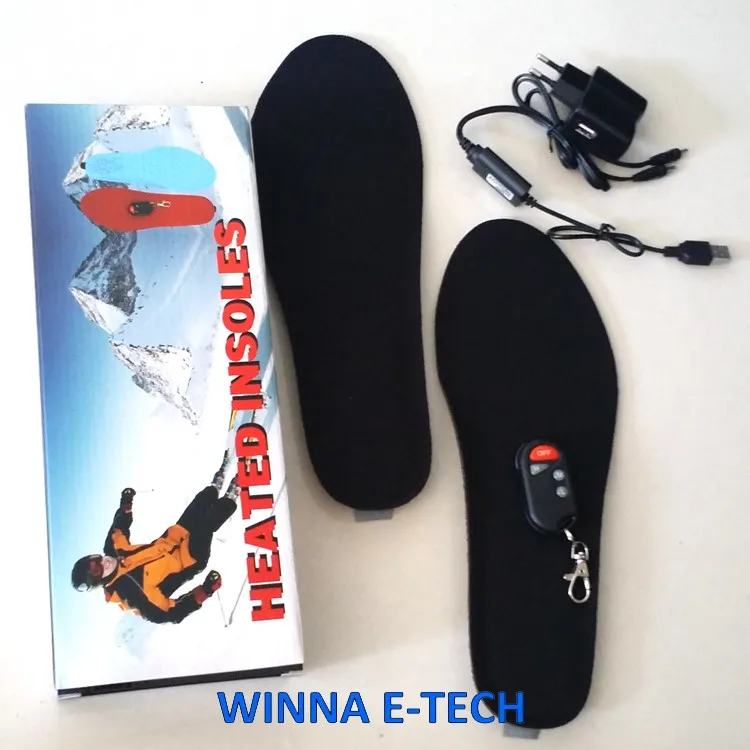 FREE SHIPPING Russian EU US Market Winter Shoes Accessories Electric Foot Warmer Foam Insole RED BLACK MEN\'S 41-46 WOMEN\'S 35-40