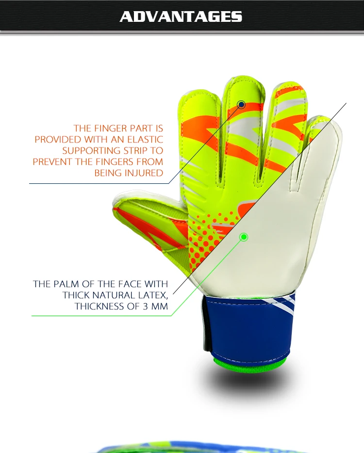 Профессиональные футбольные перчатки вратаря латекс защита пальцев Fingerstall школы для мальчиков девушки дети Футбол Перчатки вратаря